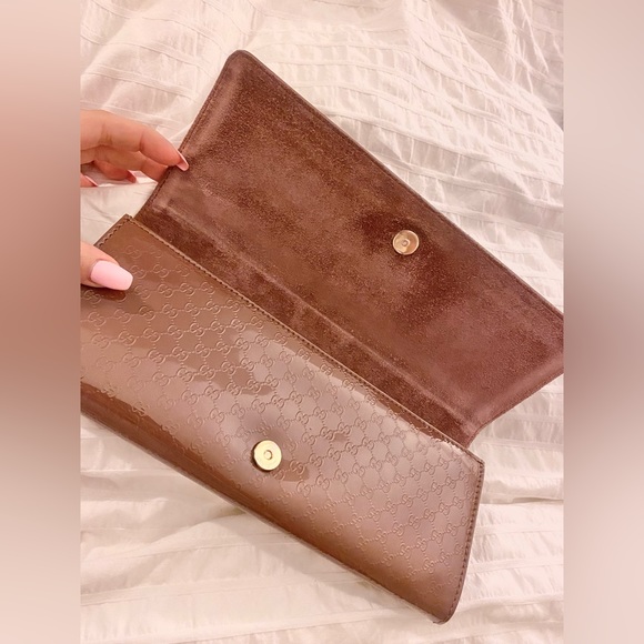 Gucci Broadway Microguccissima Patent Leather Evening Clutch, Mauve - Picture 5 of 12